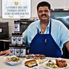Pappa Gyros label front showing authentic Greek seasoning blend.