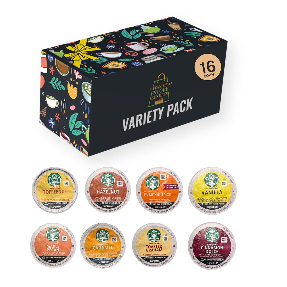 Fiveandtwoestore Bundles gift-ready box front view with assorted coffee pods for gifting