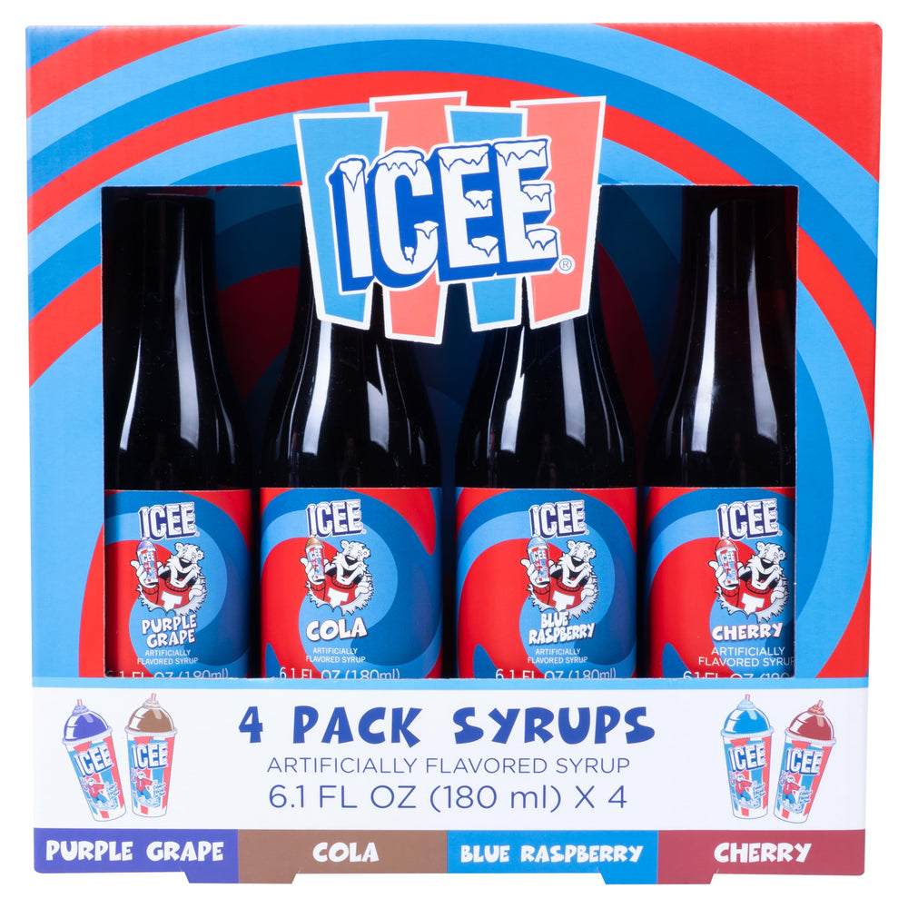 Fizz Creations ICEE purple grape syrup bottle for at-home shaved ice and slushies.