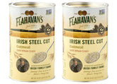 Flahavan’s Irish steel cut oats tin pack front view for breakfast