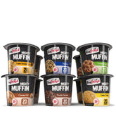 FlapJacked Mighty Muffins Banana Chocolate Chip: protein-packed breakfast option for busy mornings.