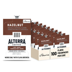 Box of Flavia Alterra Hazelnut Freshpacks for convenient single-serve brewing