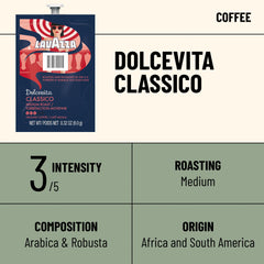 Dolcevita Classico freshpack ready for Flavia machine insertion and consistent extraction.