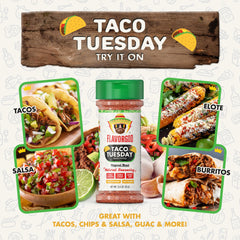 Flavor God Taco Tuesday seasoning on beef in a skillet for bold taste.