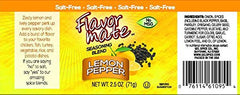 Flavor Mate No Salt Lemon Pepper jar adds citrus brightness to poultry and vegetables.