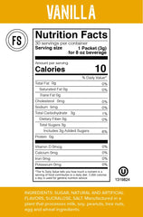 Flavor Singles vanilla packets for tea adding creamy notes