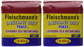 Fleischmann's Instant Yeast packaging shows two 16-ounce bags for quick, reliable baking