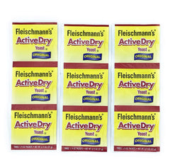 Fleischmann's Active Dry Yeast 0.75 oz packet for reliable bread dough rising.