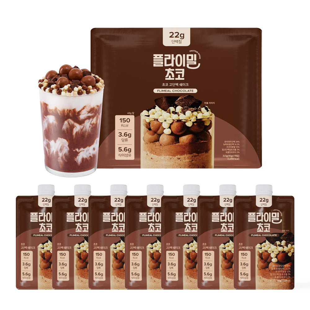 FLIMEAL chocolate protein shake packaging showcasing rich flavor and convenient on-the-go nutrition.