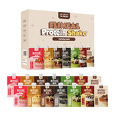 FLIMEAL Variety Pack protein shake poured in a glass for a high-protein meal on the go