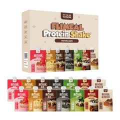 FLIMEAL Variety Pack protein shake poured in a glass for a high-protein meal on the go