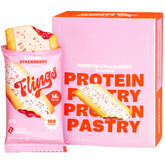 FLINGS Frosted Strawberry box; gluten-free grab-and-go protein pastry.
