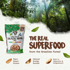 Amazon-harvested Floresta em Pé Brazil nuts offer forest flavor.