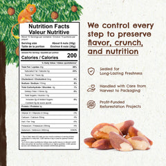 Resealable travel-size pouch preserves Floresta em Pé brazil nuts freshness