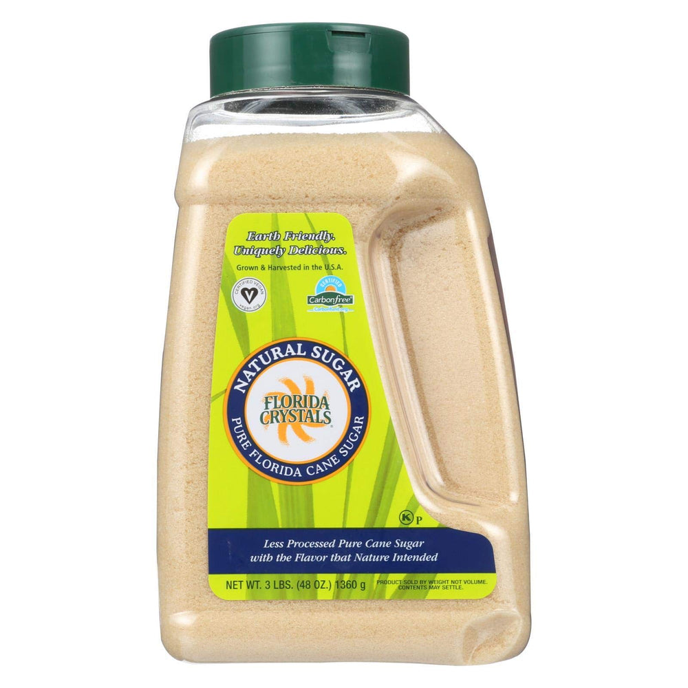 Florida Crystals natural cane sugar jug with pour spout, ideal for coffee and baking