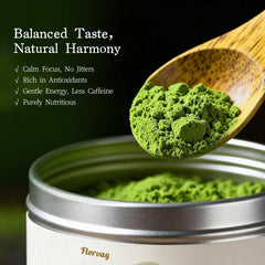 Florvay matcha served hot or iced for a refreshing cup.