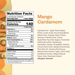 Floura Mango Cardamom bar close-up with mango and cardamom, ideal for breakfast