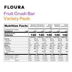 Floura display of two bars per flavor for a varied, convenient snack