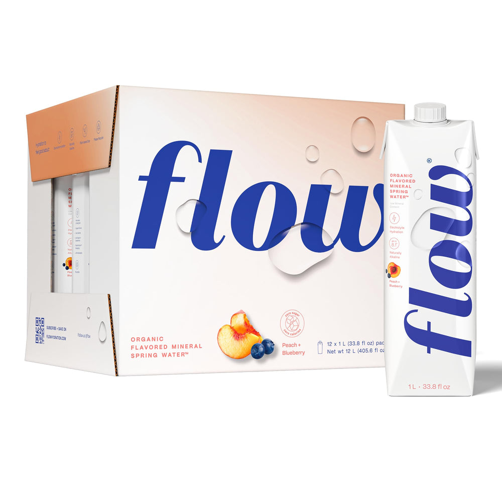 Flow mineral spring water bottle for crisp hydration