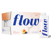Flow Mineral Spring Water front bottle shows crisp hydration and mineral balance.