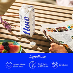 Flow bottle in fridge ready to chill for on-the-go refreshment.