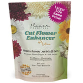 Flower Boosters fresh-cut flower food powder ready to measure into water for longer vase life