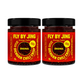 FLYBYJING Original Sichuan Chili Crisp bottle pouring for bold flavor