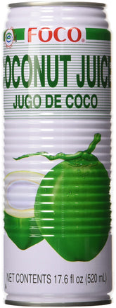 FOCO Coconut Juice 12-pack cans ready for refreshing tropical moments.