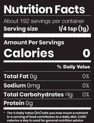 Foddies Garlic Replacer jar closeup highlighting powder texture for easy use