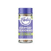 Fody Everyday Seasoning jar on a shelf highlights IBS-friendly herbs