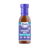 Fody Original BBQ Sauce bottle front view showing garlic- and onion-free flavor for gut comfort
