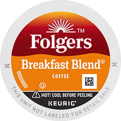 Closeup of Folgers Breakfast Blend K-Cup pod design