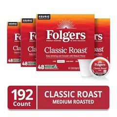 Folgers Classic Roast K-Cups aroma fills the kitchen as you start your day.