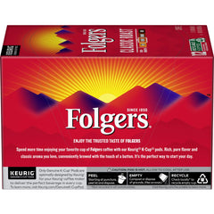 K-Cup pods for Folgers designed to work with a Keurig brewer.