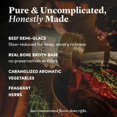 FOND NOURISH DELIGHT demi-glace simmer with aromatic herbs