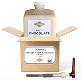 Fontana White Chocolate Mocha Sauce bottle for creamy latte enhancement.