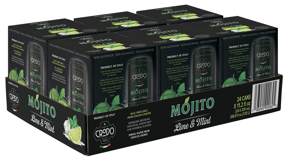 Fonti Di Crodo Mojito can case—24 cans ready for entertaining.