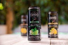 Fonti Di Crodo Mojito label closeup—natural Sicilian flavors highlighted.