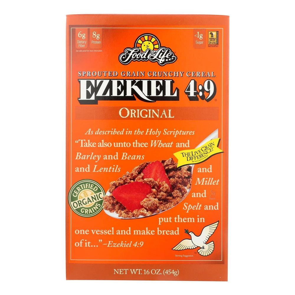 Food for Life Ezekiel 4:9 Original cereal in a bowl for a wholesome breakfast.