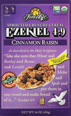 Cinnamon raisin slice from Food for Life Ezekiel 4:9 cereal.