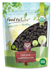 Food to Live mulberries in bag front, ready for snacking.