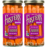 foster's pickled carrots original jar with classic flavor, gluten-free and vegan-friendly.