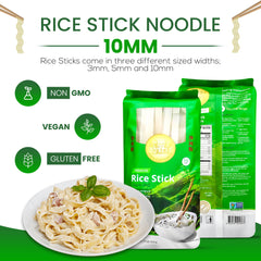 Four Elephants rice sticks close-up texture, silky noodles ideal for sauces