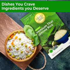 Four Elephants stove-top cooking scene suggests dinner-ready Jasmine Rice.
