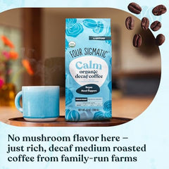 Chaga and Reishi mushrooms add a mindful, balanced coffee moment.