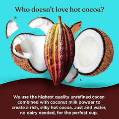 Packaging of Four Sigmatic Calm mushroom cocoa mix on a cozy kitchen shelf