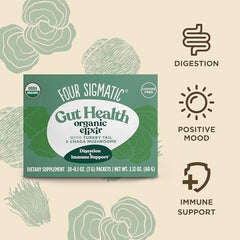 Close-up of chaga, rose hips, and mint highlighting natural vitamin C.