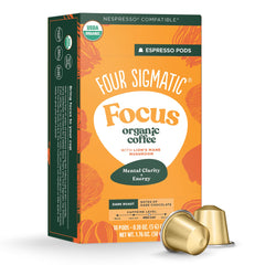 Four Sigmatic Focus coffee pod for focus-enhancing dark roast.
