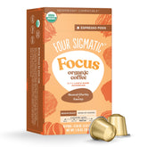 Four Sigmatic Focus Coffee Pods for Nespresso Original brew a smooth medium espresso with added focus.