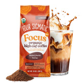 Four Sigmatic Focus Max cup with bold dark roast for sharp focus